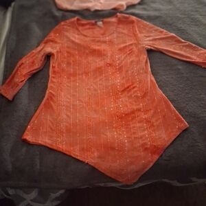 Cocomo Orange Sequin az cert Top